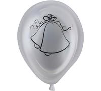 Unique Party - Cloches de mariage - Ballons LED "Light Up", latex 5er-Pack SG25226 (Taille unique) (Argent)