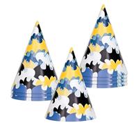 Unique- Party Cone Hats | Paper Pcs Lot de 8 chapeaux coniques en papier Batman, 77521
