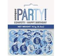 Unique Party- Confetti, 83836, Bleu/argenté