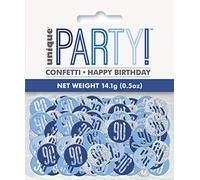 Unique Party- Confetti, 83845, Bleu/argenté