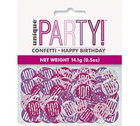 Unique Party- Confetti, 83859, Rose/argenté