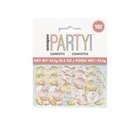 Unique Party- Confetti, 84946, Rose Gold