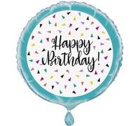 Unique Party - Confetti - Ballon en plastique, Joyeux Anniversaire - Film SG22739 (taille unique) (Coloré)