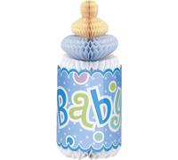 Unique Party Décoration de douche de bébé en nid d'abeille SG12824 (taille unique) (Bleu)