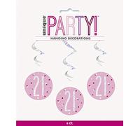 Unique Party- Décorations, 83810, Rose/argenté