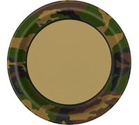 Unique Party Design militaire Assiette de fête (8pcs) SG12293 (22cm) (camouflage)