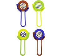Unique Party - Disc-Shooter plastique Cadeaux de fête pack de 4 SG25257 (taille unique) (Vert/Violet/Rouge)