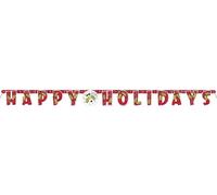 Unique Party - Drapeau "Happy Holidays" SG23514 (taille unique) (Rouge)