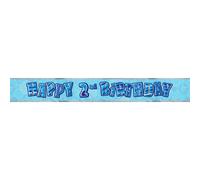 Unique Party Enfants bannière scintillante Happy Birthday SG14652 (7th) (bleu)