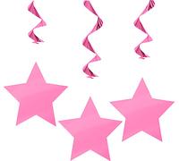 Unique Party étoile spirales de décoration (3 pièces) SG11126 (taille unique) (rose)