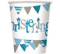 Unique Party - Gobelets baptême (270 ml) (Bleu) - UTSG13391 Bleu G