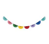 Unique Party- Guirlande Rosace en Papier-2,43 m-Couleurs Assorties, 73911, Multicolour