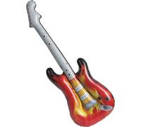 Unique Party - Guitare électrique - Ballon en plastique "Rock Star" - Gonflable SG38108 (Taille unique) (Blanc/Rouge/Jaune)