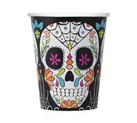 Unique Party Lot de 8 gobelets d'Halloween Motif tête de mort 255 ml