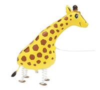 Unique Party- Lovely Standing Foil Balloon | Walking Pet Giraffe Design Joli Aluminium Debout | Motif Marchant, 53650, Multicolore