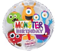 Unique Party - Monster - Ballon en plastique, Joyeux Anniversaire - Film SG22547 (taille unique) (Coloré)