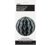 Unique Party - Motif en nid d'abeille - Décoration, papier de soie SG23931 (taille unique) (noir/argent)