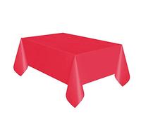 Unique Party - Nappe en plastique rectangulaire et réutilisable (19 couleurs) (Taille unique) (Rouge)