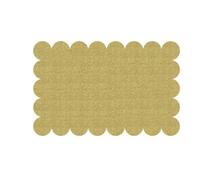 Unique Party- Napperons en Plastique-Design Festonné-Paillettes Dorées-Paquet de 8, 76049, Gold