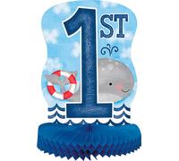 Unique Party Nautical 1st Birthday Honeycomb décoration de table SG13481 (36cm) (Coloré)