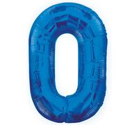 Unique Party - Numéro - Ballon de baudruche "Glitz" - Papier d'aluminium SG7591 (3XS) (Bleu)