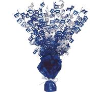 Unique Party - Paillettes - Cœur pour ballons, 100ème anniversaire - Film, caoutchouc SG38607 (taille unique) (bleu/argent)