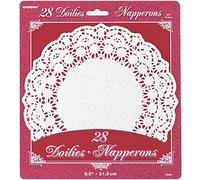 Unique Party papier blanc napperons, Lot de 28