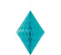 Unique Party Papier Décoration 35 cm dans une forme de diamant SG12303 (35cm) (Caribbean Teal)