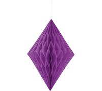 Unique Party Papier Décoration 35 cm dans une forme de diamant SG12303 (35cm) (Violet)