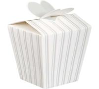 Unique Party - rayé - Boîtes cadeaux, anniversaire de mariage pack de 4 SG29787 (taille unique) (Blanc)