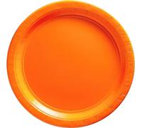 Unique Party - Rond - Assiettes de fête, plastique pack de 8 SG30022 (taille unique) (Orange)