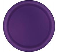 Unique Party - Rond - Assiettes pack de 8 - Papier SG23344 (taille unique) (Violet foncé)