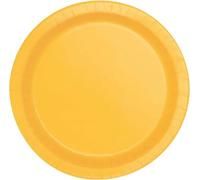 Unique Party - Rond - Assiettes - Pack de 8 - Papier SG30832 (Taille unique) (Sonenblumen-Gelb)
