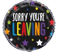 Unique Party - Rond - Ballon en plastique "Sorry You're Leaving" - Film SG24485 (Taille unique) (Noir/Multicolore)