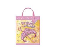 Unique Party - Sac de fête en plastique "Pretty Princess" SG35098 (L) (rose/jaune)