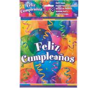 Unique Party - Sacs cadeaux "Feliz Cumpleanos" - Pack de 8 SG28323 (taille unique) (Coloré)
