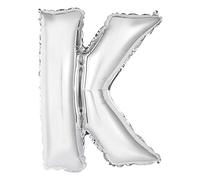 Unique Party Supplies 76061 Ballon en aluminium Lettre K Argenté 35 cm