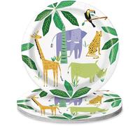Unique Party Supplies Assiettes en carton - 23 cm - Safari Animaux - Lot de 8