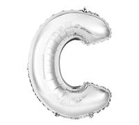 Unique Party Supplies- Ballon Lettre C Argenté 35 cm, 76053, Silver