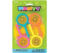 Unique Party - Tambour à main fluo Cadeaux de fête pack de 4 SG32528 (taille unique) (Coloré)