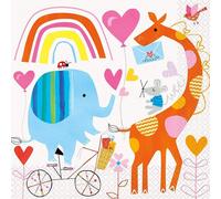 Unique Party - Zoo - Serviettes en papier, Baby Shower pack de 16 - Papier SG23864 (taille unique) (Coloré)