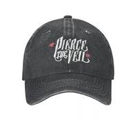 Unique Pierce The Veil Logo de Groupe Chapeaux de Routier Merch Vintage en Denim Vieilli Pop Rock Casquette Chapeau pour Hommes Femmes Ajustable