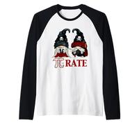 Unique Pirate GNOME and Funny Pi Day Symbol for Math Teacher Manche Raglan