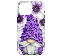 Unique Purple GNOME with Lilac Anemones Floral Aesthetic Coque pour iPhone 16 Pro Max