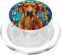 Unique Rhodesian Ridgeback Mosaic Art for Women Cute Dog Mom PopSockets PopGrip pour MagSafe