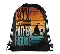 Unique Sac À Cordon Serrage Ce n'est Pas Un Papa BOD, C'est Une Figure Paternelle Sac De Gym Léger Pratique Sac De Jeu pour Natation, Plage, École