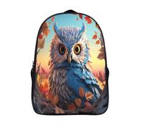 unique sac a dos collège des bois pour adolescent sacs d'école 2 compartiment hibou d'automne sacs à dos imprimé en 3d-16,garçons filles pour les voyages les affaires