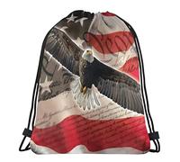 Unique Sac De Sport Nous, Le Peuple, Aigle À Tête Blanche Américain en Plein Essor Sac À Dos Sport À Cordon Lavable en Machine Sacs À Cordon pour Plage, École, Camping