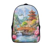 unique sacs à dos d'école jardin pour garçon filles étudiant école décontracté livre sac petit pont 3d imprimé sac d'école 2 compartiment-16,pour les voyages les affaires