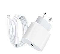 Unique Secure Certifié Apple MFi - Chargeur Mural USB C de 20 W avec câble USB C vers Lightning de 1 m - Chargeur Rapide USB-C PD 3.0 - Blanc 001 - JBB-778